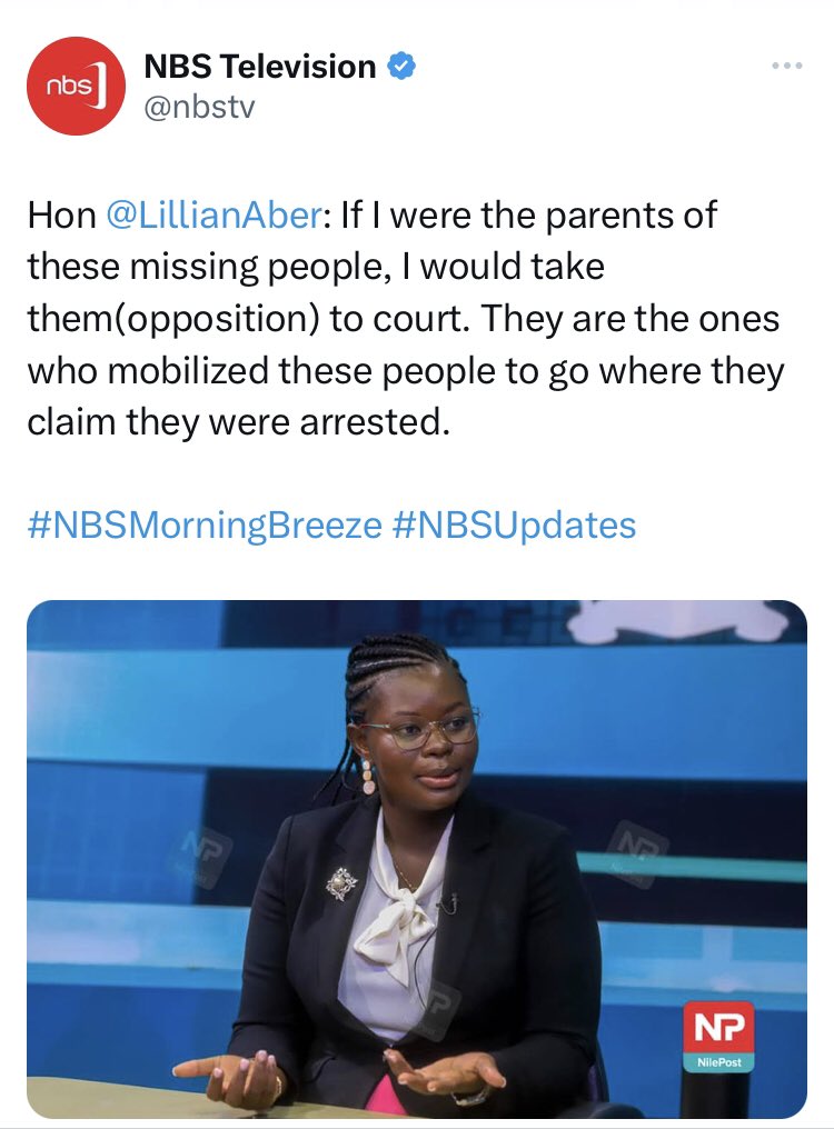 I fully support Hon @LillianAber's stance on parents seeking legal recourse and holding the opposition accountable for their actions. This approach is crucial in preventing future incidents and deterring any potential manipulation or exploitation of individuals for political…