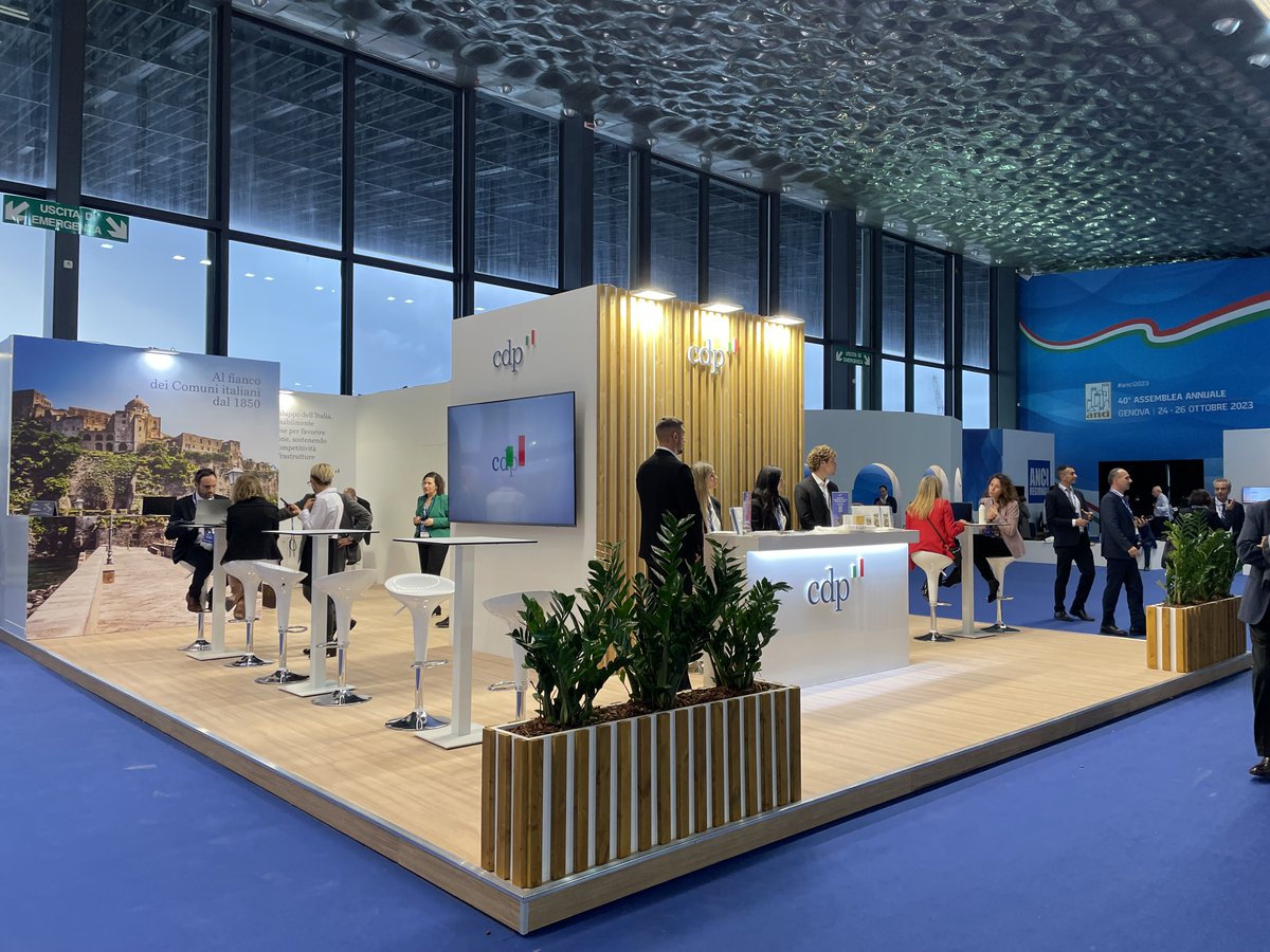 GruppoCDP's tweet image. Da oggi fino al 26 ottobre siamo a #Genova per la 40ª assemblea annuale @comuni_anci. #Entilocali e Istituzioni potranno incontrare gli esperti CDP per approfondire prodotti e soluzioni di finanziamento.

Scopri di più: bit.ly/CDP_AssembleaA…
#ANCI2023