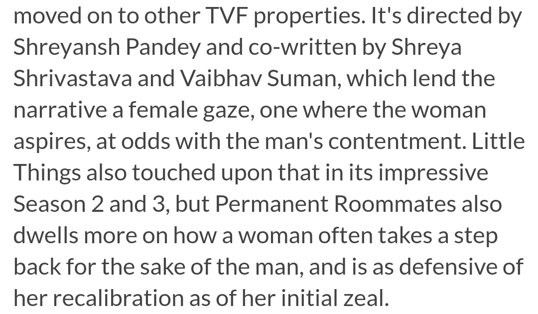 uncle_sherry's tweet photo. Excerpts from a review. It makes your heart swell 🥰🥰
@Shreya101088 @VaibhavSuman
And also props to Creative Producer - Prerna & Assoc CP - Gunjan
PS : The writing room was 3:3 for this one 😊😊 #Nimit
#PermanentRoommatesS3
#PermanebtRoommates https://t.co/hcpFvFFPEv