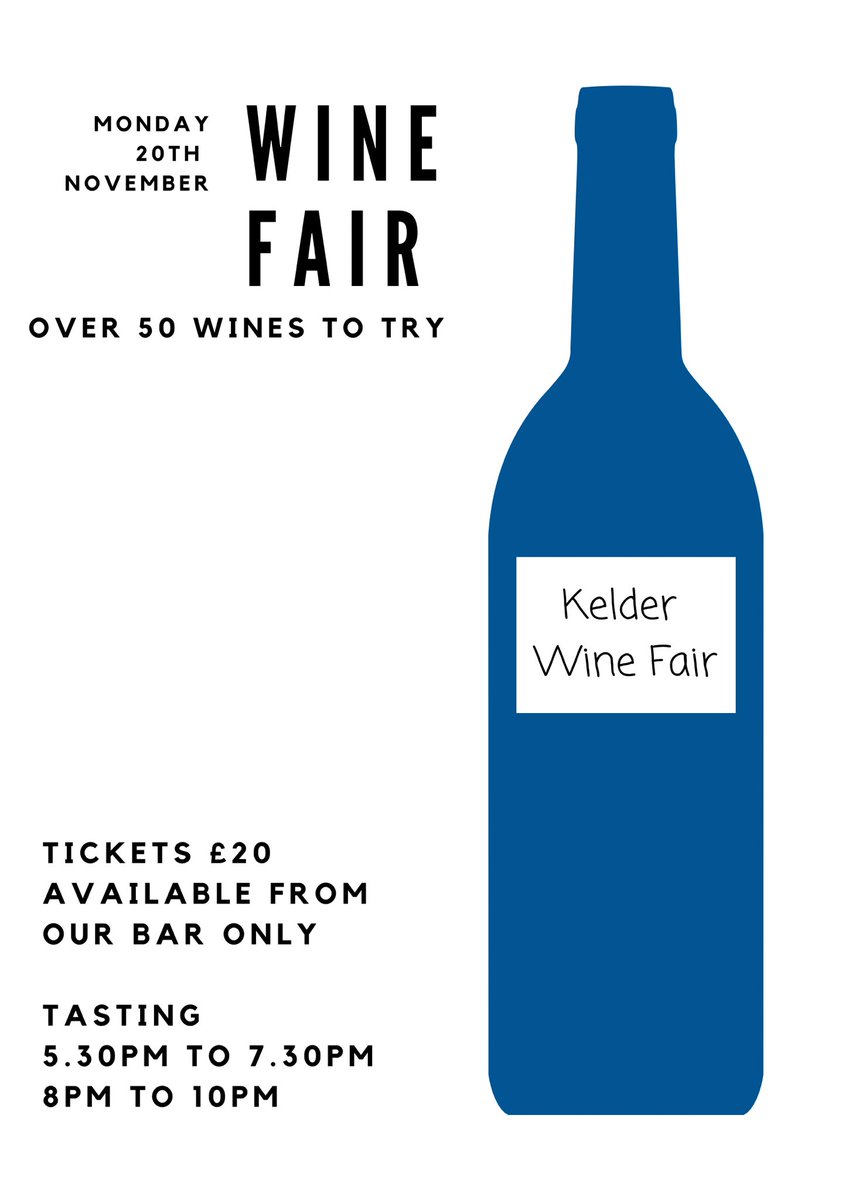 Tickets for our annual wine fair available now from the bar!

#wineoclock #wine <a href="/yoururmston/">𝑌𝑜𝑢𝑟 Urmston</a> <a href="/IndieUrmston/">Indie Urmston</a> #wineshop