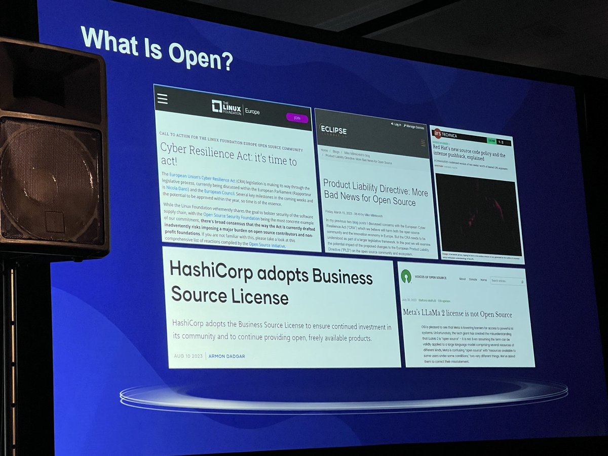 Bryan Che from Huawei takes to the keynote stage to discuss keeping #opensource open, and what it means to be truly open source.  #lfmembersummit