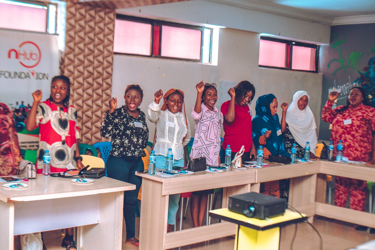 YWIPFplateau's tweet photo. On Saturday the 21st of October 2023, Young Women in Politics Forum,Plateau State had it's maiden Pre-Academy in partnership with @Nhub Tagged; THE GLOBAL ENGINE OF GROWTH with over 40 young intending female politician as participants. https://t.co/ygtjuprKmN