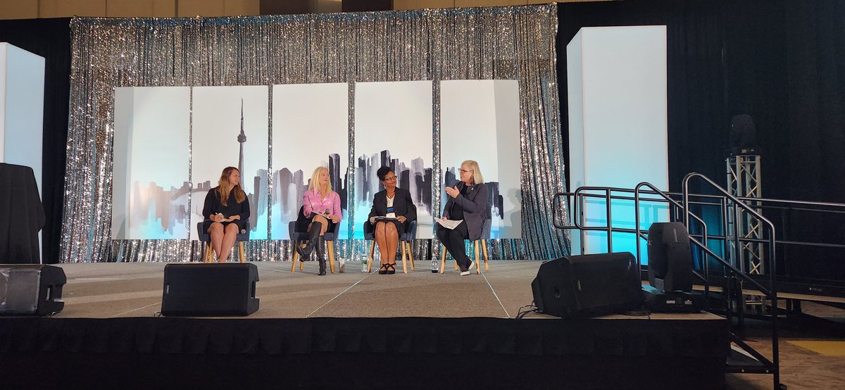 OLTCAnews's tweet image. What are the exciting opportunities for the future of 
long-term care? In our final plenary of #TiLTC2023 @DLDunc416, Melissa Thomson from
@ONlongtermcare, @sandraketchen, and Wendy Beckles, CEO @ShepVill re-imagine seniors’ care and the role of #LTC in our communities.