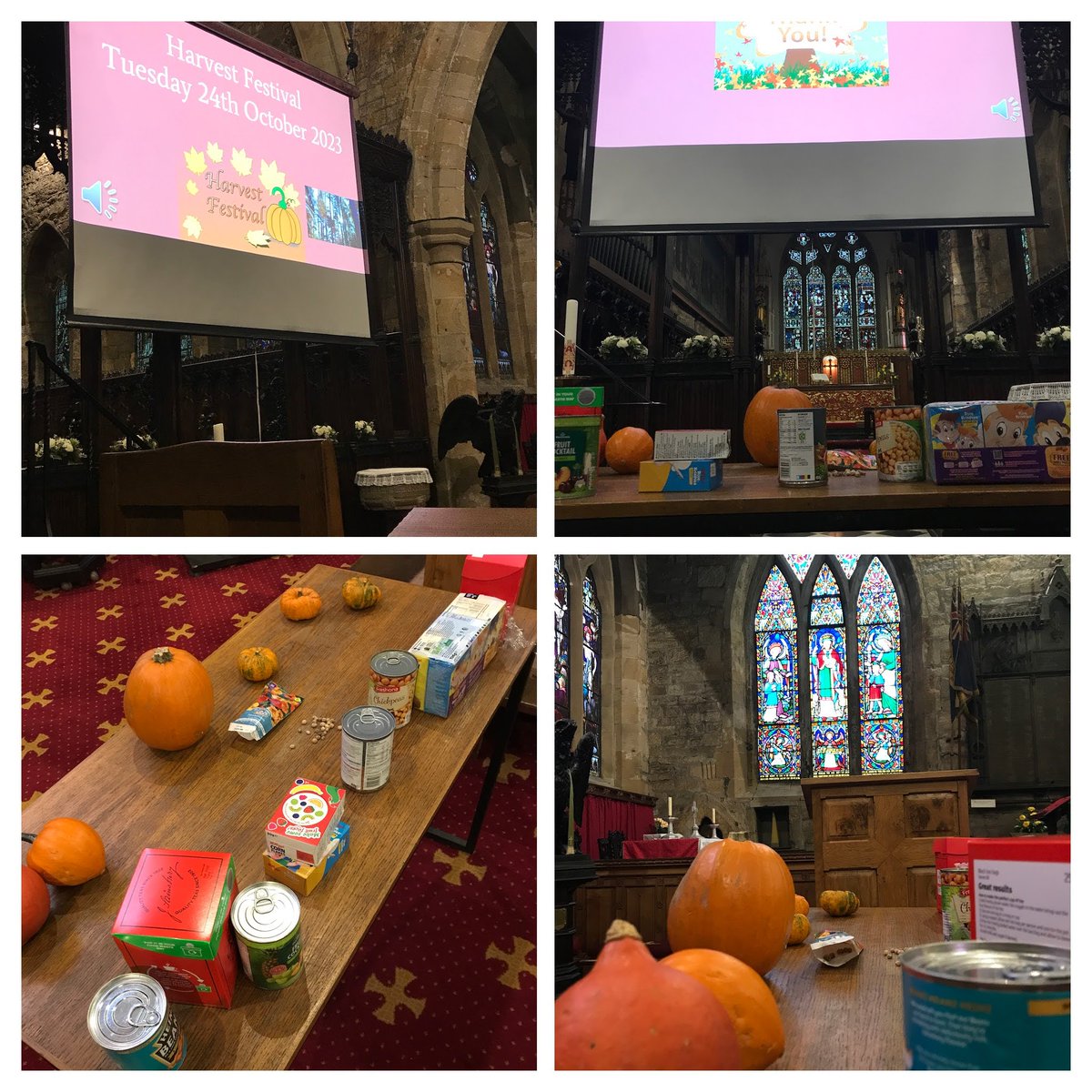 Was great being at St Mary and St Cuthbert's Church for our Harvest Festival this morning - beautiful singing from KS2 pupils and thank you for donations for <a href="/PKnewcastle/">People's Kitchen</a> and <a href="/DurhamCP/">Durham CP</a>  - really appreciate all of the donations.