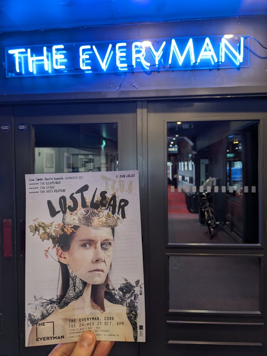 dangcolley's tweet photo. First show in @EverymanCork tonight and we have a post show conversation with @CloWhelan from @alzheimersocirl. Clodagh and the Irish Dementia Working Group were instrumental in the R&D of LOST LEAR https://t.co/x9y4qTHv4b
