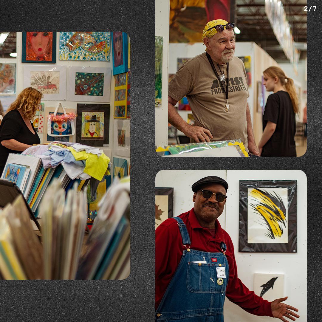 proofadv's tweet photo. Big shout out to our friends @AFTS for the enormous success of this year’s Annual Show &amp; Sale which featured more than 1,800 pieces of art from many talented artists facing housing insecurity in our community. https://t.co/lWGwSrtwMk