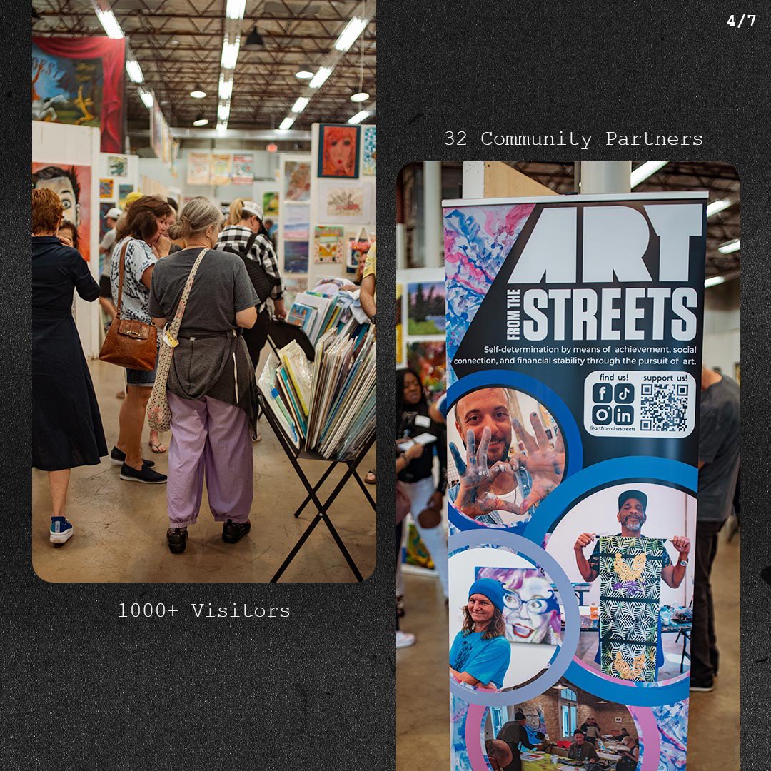 proofadv's tweet photo. Big shout out to our friends @AFTS for the enormous success of this year’s Annual Show &amp; Sale which featured more than 1,800 pieces of art from many talented artists facing housing insecurity in our community. https://t.co/lWGwSrtwMk