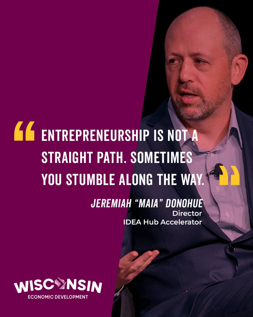 WEDCNews's tweet photo. Jeremiah "Maia" Donohue of the IDEA Hub Accelerator acknowledged that entrepreneurship can be scary but through shared experiences and being open, we can overcome that fear and succeed. #WIEconomicSummit https://t.co/7oTZzKHv8o