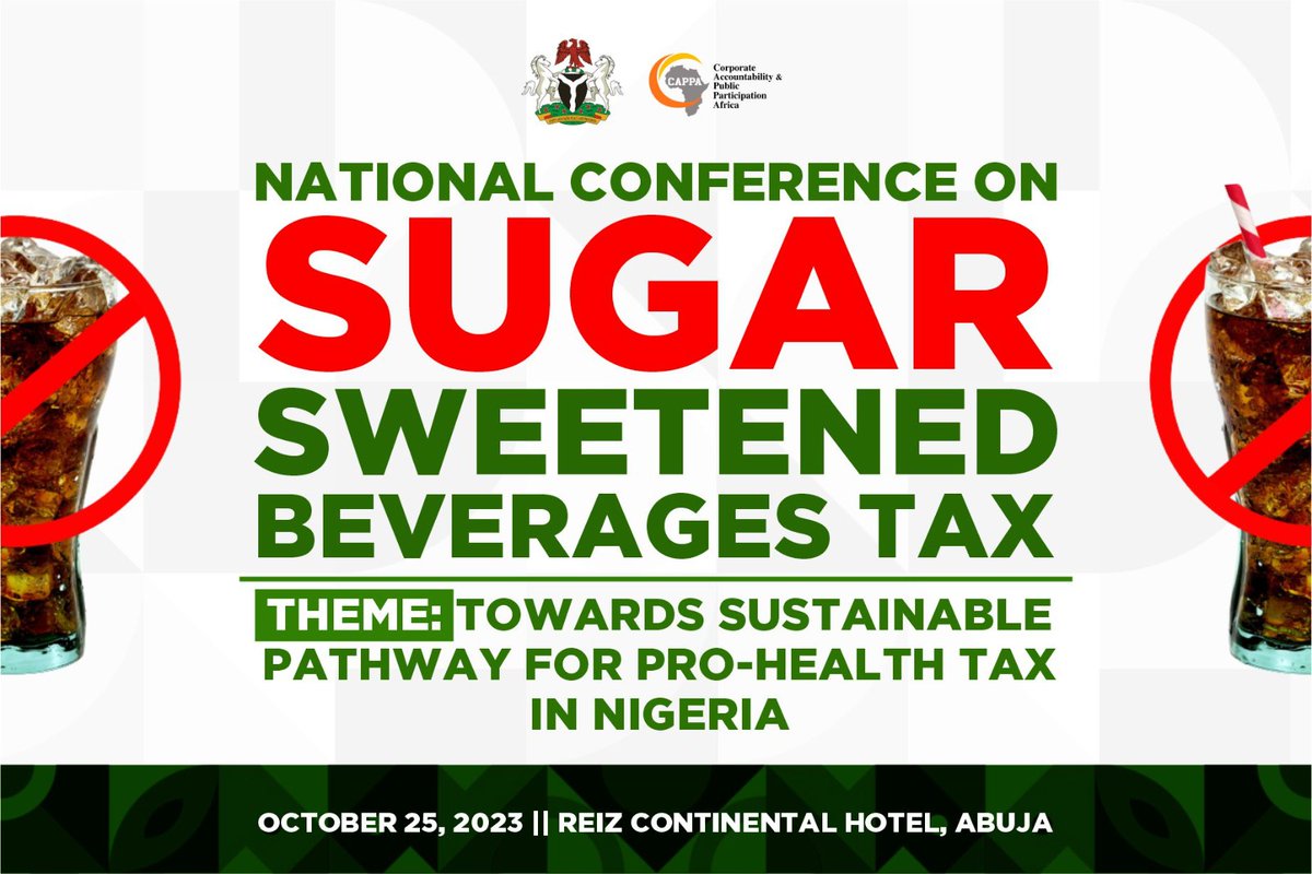 Increasing #SSBTax will not only discourage excess consumption of SSBs, but it will also help to improve equitable access to healthcare

 #SSBTaxConference
#SSBTaxsaves
@ncds_fmohNg 
@cappa