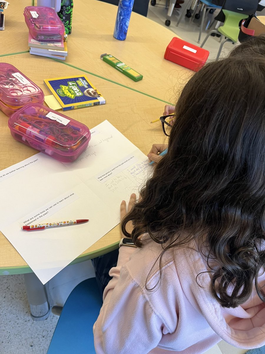 Working in smaller groups to think about why we study the past and what resources we can use to know what took place. #greenacrespride