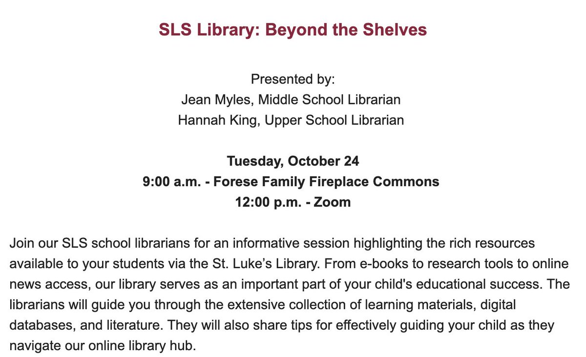 StLukesLibrary tweet picture