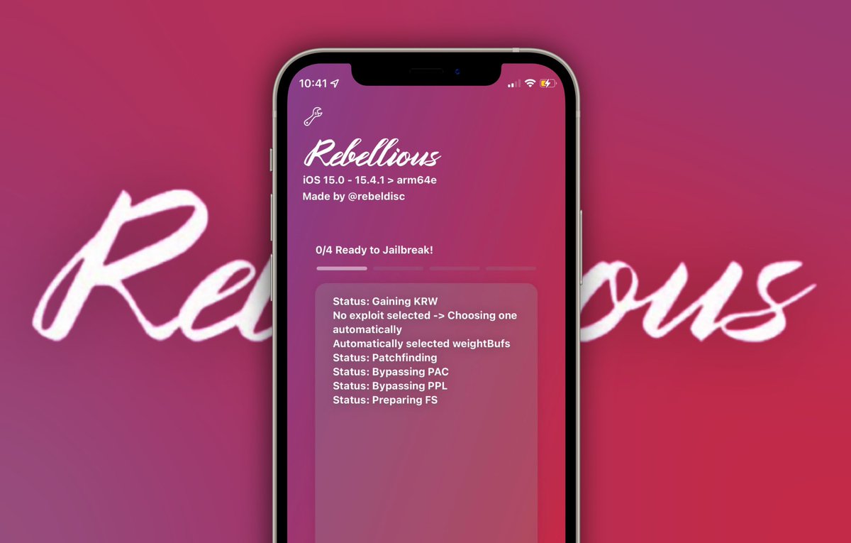 SereinJB's tweet photo. @rebeldisc Rebellious jailbreak is a jailbreak that employs Linus Henze's Fugu 15 rootfull jailbreak to attain root privileges, offering support for iOS versions ranging from 15.0 to 15.4.1 on arm64e devices
#ios #jailbreak #ios15 #rebellious #jb #rootfull #rootless #tech #jabr https://t.co/M4fL2jneKQ