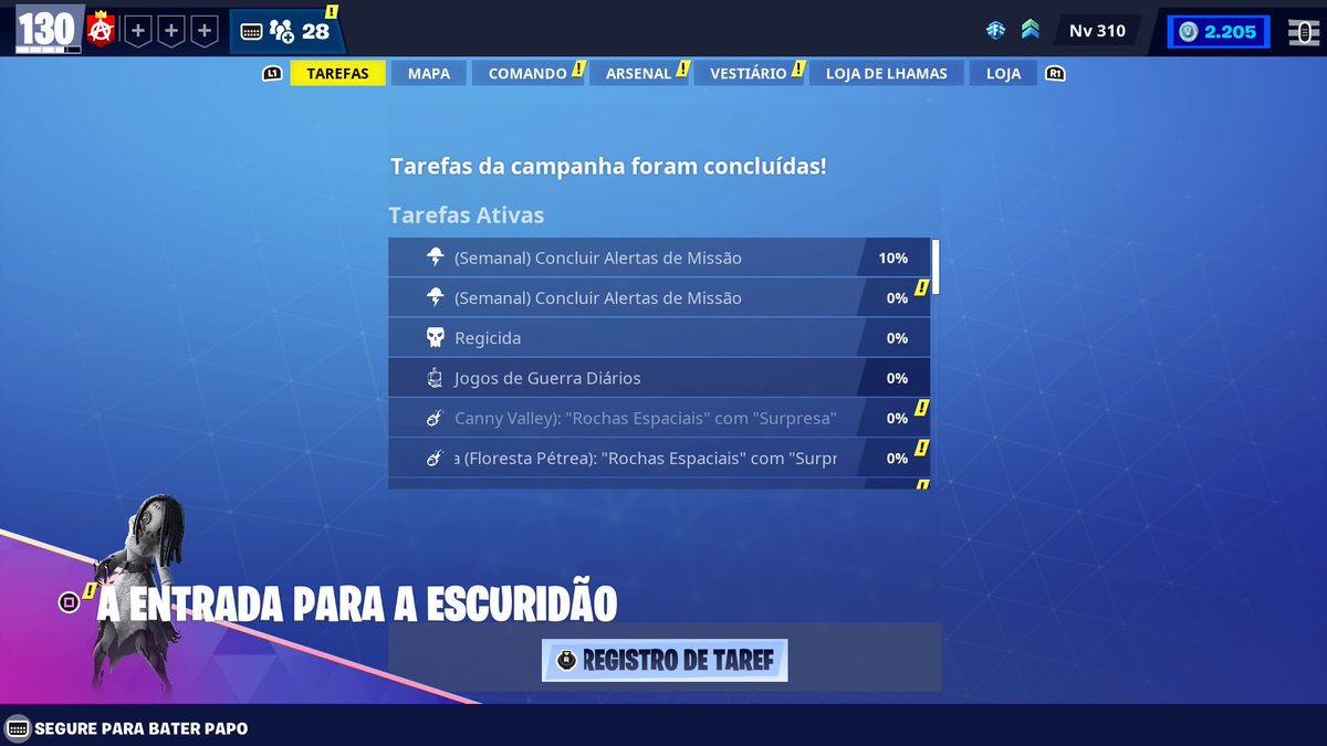 ogalerinha's tweet photo. #Fortinite #SalveOMundo
Aba Tarefas no #PS4share
#ogalerinha https://t.co/sLbfgATsFo