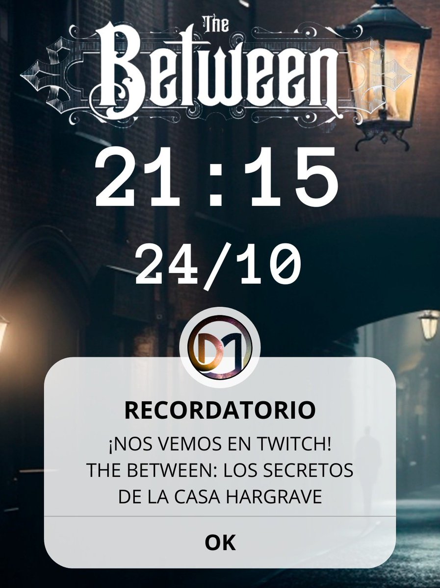 ¡¡Muy buenas, gentecita bonita!! 🤗

Esta noche, a las 21:15 🕘 volvemos a Londres con #TheBetween 🖤  'Los Secretos de la casa Hargrave' 🔝 de @TheHillsPress 

Nos acompaña el bonico del rol @shirowhasi90 con un ojo menos pero vivito y coleando 😏

‼️Os esperamos Merlinian@s‼️