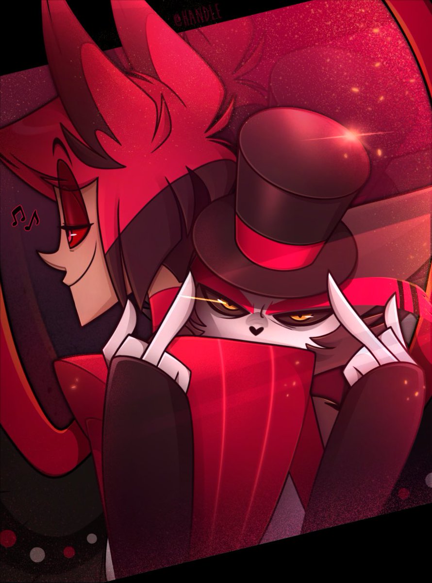 This was supposed to be for Day 4 of #RadiohuskWeek:😾Possessive😾

Okay, we get it. He’s yours 😮‍💨

Wanted to make something funny for today, but it came out looking a bit more intense instead 😳

#HazbinHotel #HazbinHotelHusk #Husk #HazbinHotelAlastor #Alastor #Radiohusk