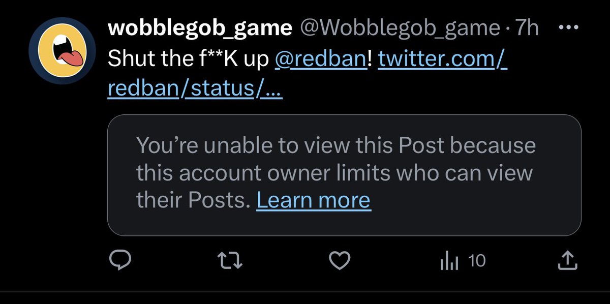 Wobblegob_game's tweet photo. Oops! Looks like we got red-banned by @redban ! Was it something we said?  

#killtony #wobblegob #Swearycardgame #NSFW #asbogames https://t.co/oRsGuCDeaC