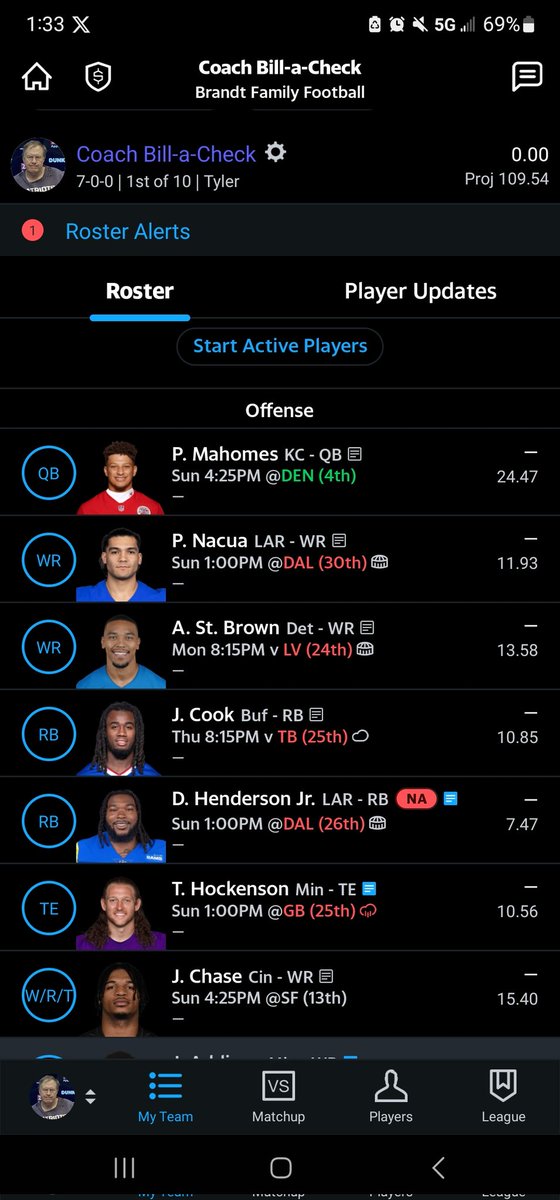 Tylerlheath's tweet photo. @AlexCaruso 10 Team, 1/2 PPR, 3 Keeps...3 way time for second place at 4-3 https://t.co/HPGqnoW4Yy