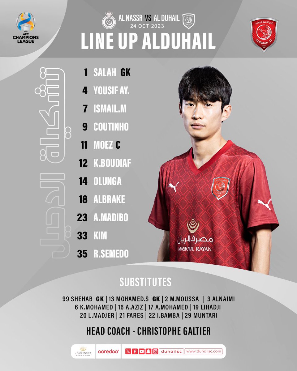 kenyansportsguy's tweet photo. Michael Olunga starts for Al Duhail alongside Philippe Coutinho.
The Harambee Stars captain will face Cristiano Ronaldo, Sadio Mane and Aymeric Laporte as his side comes up against Al Nassr in the AFC Champions League
#MichaelOlunga https://t.co/pfXuGOSACj