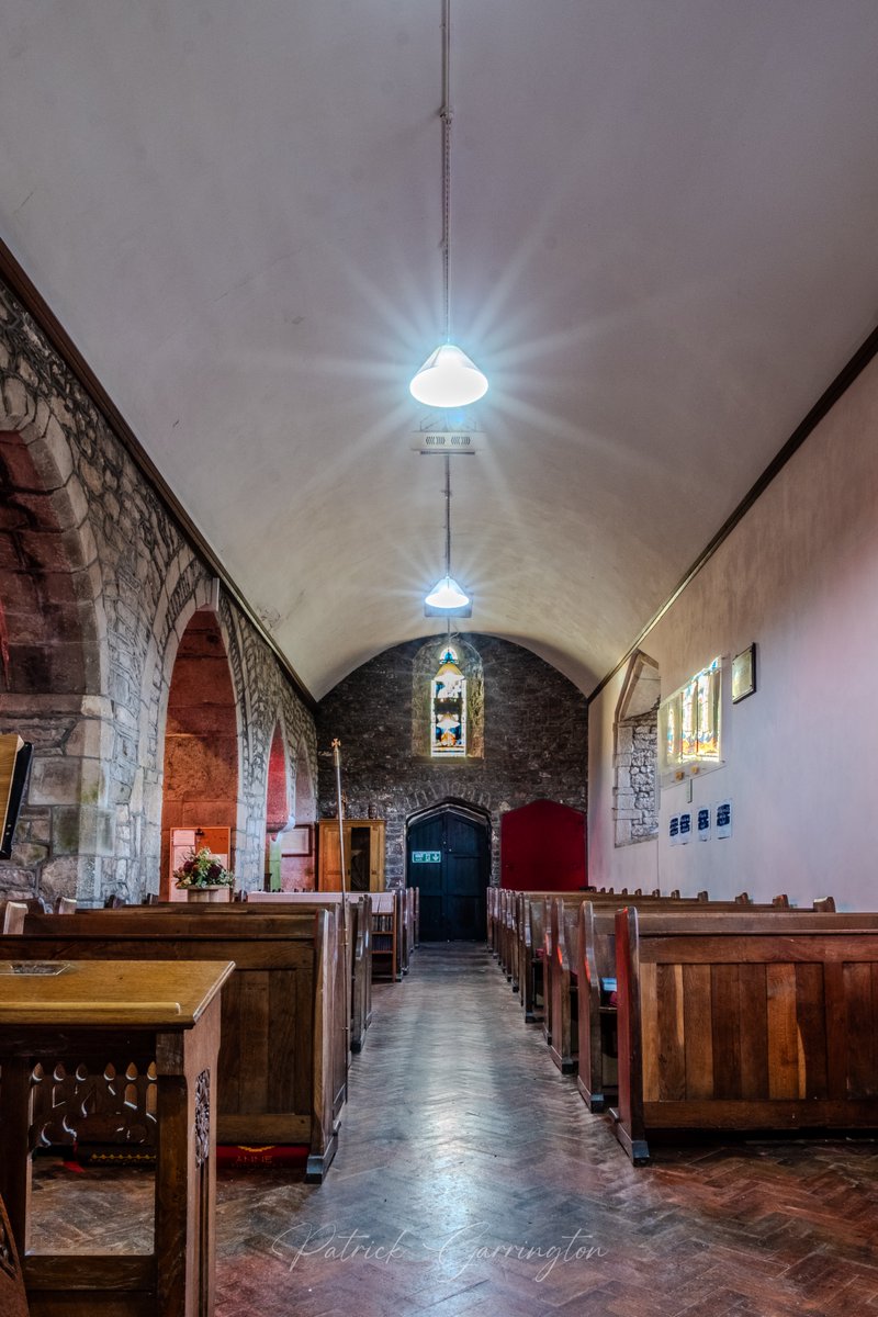 3) Penhow, St John, Vale of Glamorgan. Lighting is definitely a theme here. Should we crowdfund something more subtle for lovely St John's? #church #medieval #castle #history #wales #glamorgan