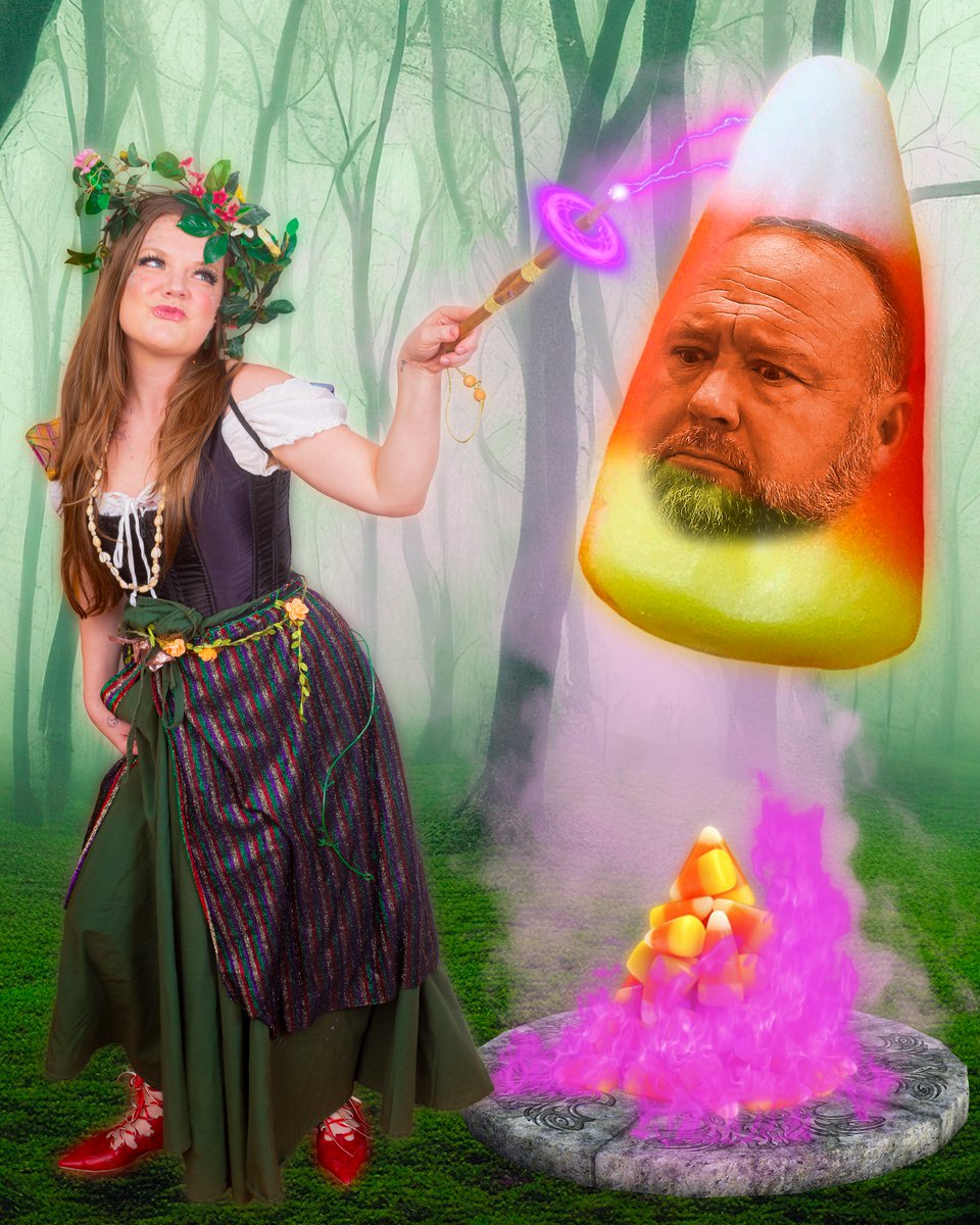 Cutie Berry, fairy sweet, turns a trick into a treat—but have no fear, mortal dear, of turning into candy! She only hexes those foulest few, with an evil modus operandi 🧚‍♀️🍬🎃

#candycorn #AlexJones #fairy #cosplay #fantasy  #Halloween #hex #CutieBerry #fae #silly #trickortreat