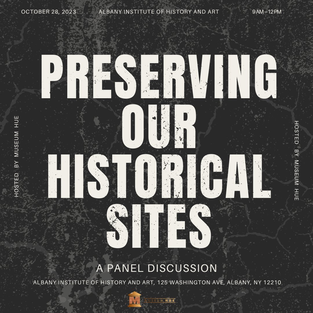 Saturday, Join us at the @AlbanyInstitute for Preserving Our Historical Sites, a panel discussion amplifying the storied history of Black sites in the Capital Region and addressing the critical need to preserve historical sites. Register here: bit.ly/3t2NEOV