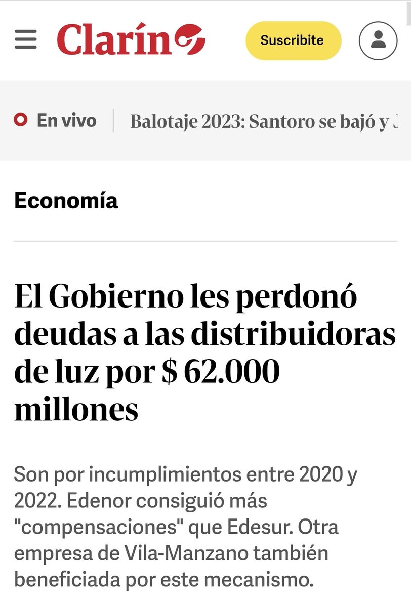 TraductorTeAma's tweet photo. Lo primero que hizo Massa cuando asumió como Ministro fue ajustar los presupuestos de la educación y salud pública.
Lo segundo que hizo fue perdonarle $62.000 millones de deuda con el Estado a Edenor, la empresa de su amigo. https://t.co/GCYDgko2s7