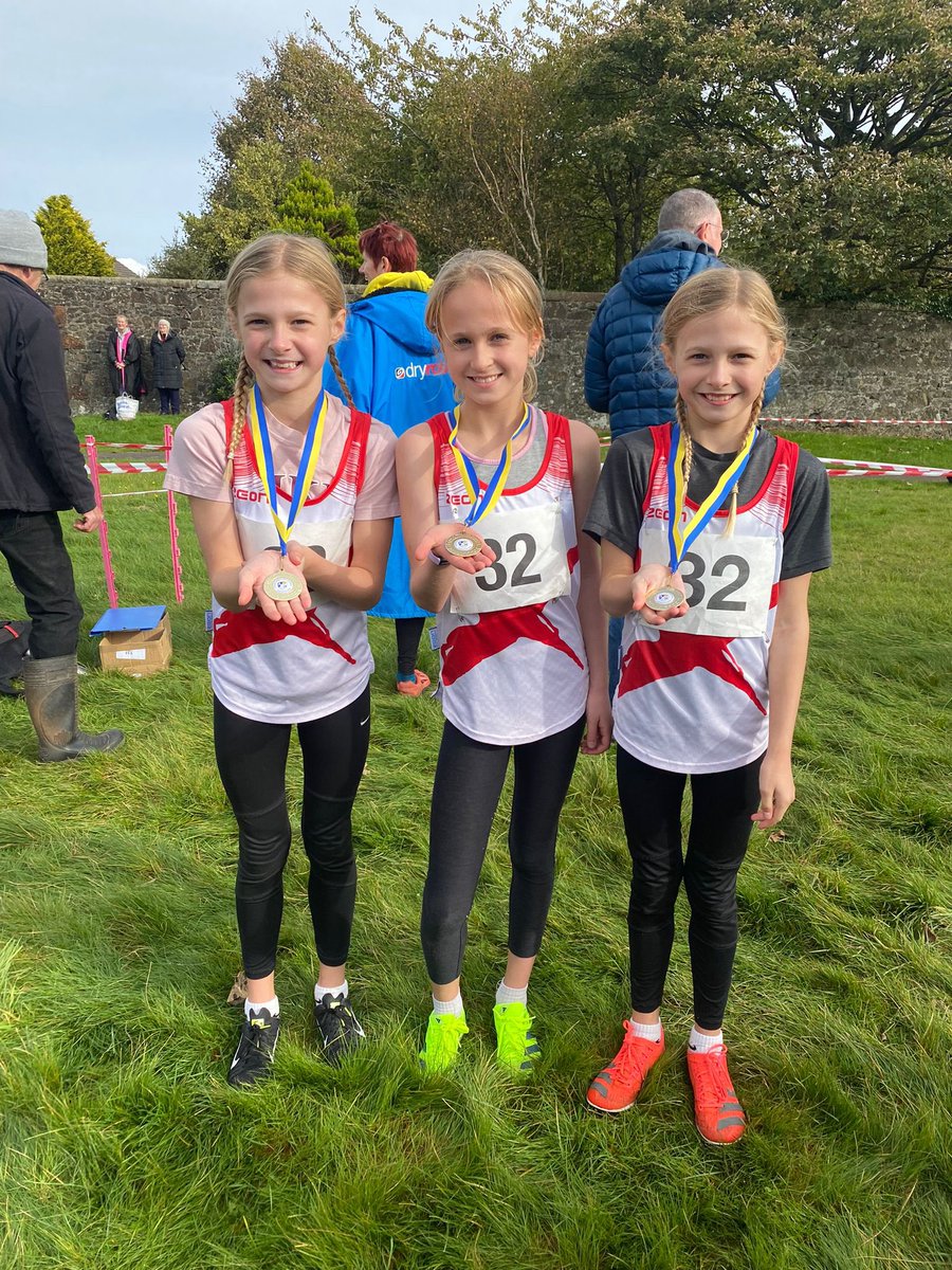 AyrGrammar's tweet image. Abigail, Emily and Dalidh won gold in the Ayrshire Cross Country Championships during the October holidays. #runforGold #crosscountry #team