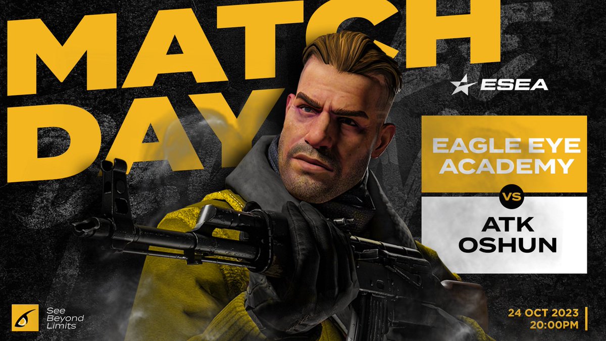 Eagle Eye Academy Esports (@eeaesports) on Twitter photo Our #CS2 team face off against <a href="/ATKesportsGG/">ATK Esports</a> Oshun tonight for <a href="/ESEA/">ESEA League</a>🦅GLHF boys!
🔫<a href="/ScorpioZA/">Sean van Niekerk</a>
🔫<a href="/Lightning_Ninj4/">Jacques van der Walt</a>
🔫<a href="/xeace_za/">xeace</a>
🔫@typicalmonkeyg1
🔫<a href="/JPZ_101/">JPZ</a>/<a href="/FILTHY_ZA/">FILTHY</a>
#SeeBeyondLimits #ESEA Our #CS2 team face off against <a href="/ATKesportsGG/">ATK Esports</a> Oshun tonight for <a href="/ESEA/">ESEA League</a>🦅GLHF boys!
🔫<a href="/ScorpioZA/">Sean van Niekerk</a>
🔫<a href="/Lightning_Ninj4/">Jacques van der Walt</a>
🔫<a href="/xeace_za/">xeace</a>
🔫@typicalmonkeyg1
🔫<a href="/JPZ_101/">JPZ</a>/<a href="/FILTHY_ZA/">FILTHY</a>
#SeeBeyondLimits #ESEA