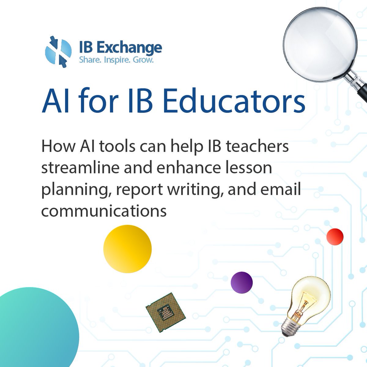 Join us virtually on 26 Oct as we continue our AI for IB Educators webinar series with a free session on how IB educators can use ChatGPT to save time in lesson planning and support learning. Register here: bit.ly/3s68kp4