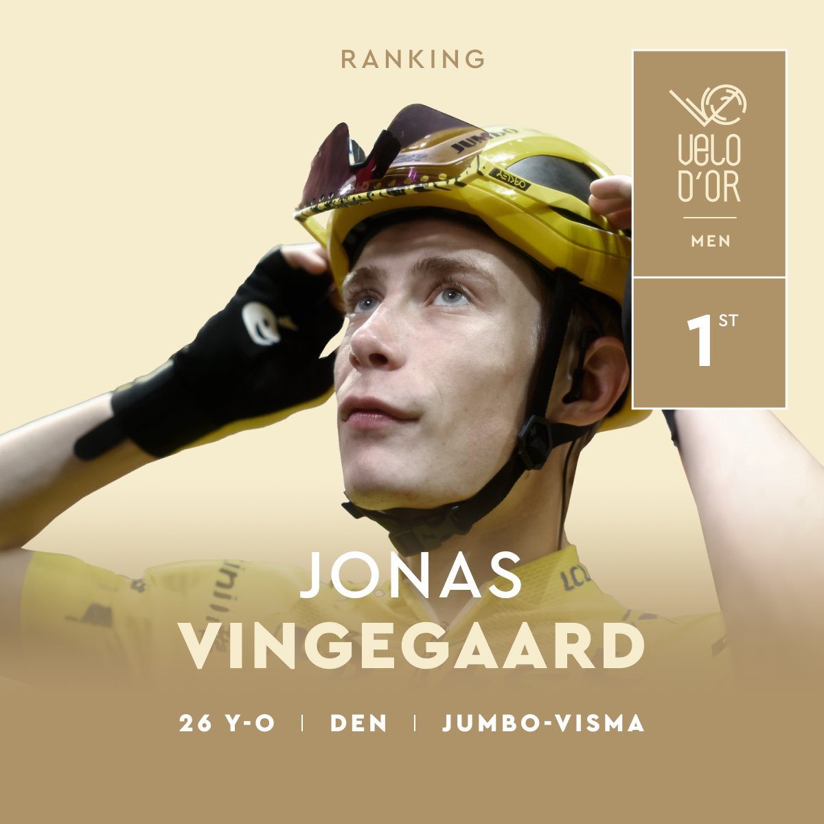 🇩🇰 Jonas Vingegaard wins the Men's Vélo d'Or!👏 🇩🇰 Jonas Vingegaard (@JumboVismaRoad) remporte le Vélo d'Or Hommes ! 👏 #velodor