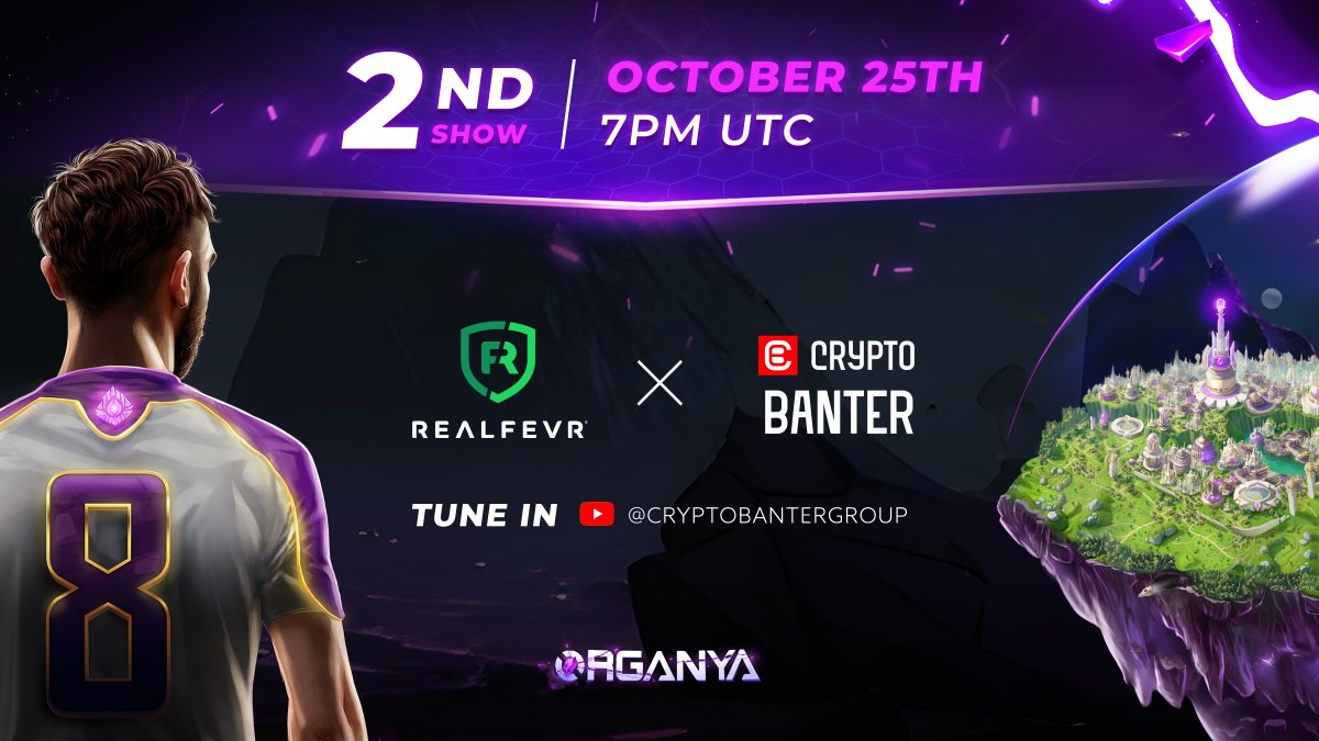 From an exclusive interview to the 2nd show, it's RealFevr X <a href="/crypto_banter/">Crypto Banter</a> time! 🔥

Join <a href="/hustlepedia/"></a> on the "In The Game" Show where he's exploring <a href="/OrganyaWorld/">Organya</a> game modes,  $FEVR and more exciting content you don't want to miss! 👀

🗓️October 25th
🕖 7 PM UTC
📺 Watch