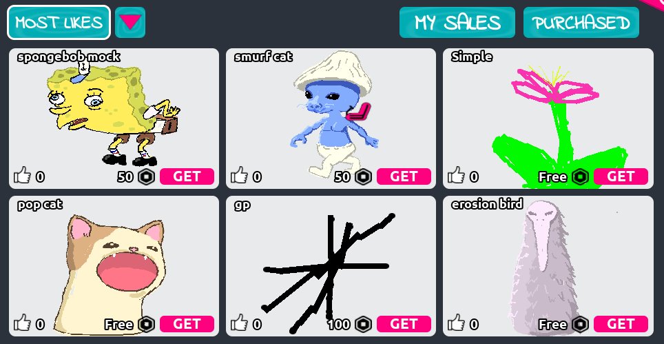 Exciting news! The latest update to Draw n' Spawn allows players to now sell their creative doodles for #robux! 💰 Unleash your inner artist and earn robux in game! 🚀🚀

Game: roblox.com/games/13838940…

Don't forget to use code 4kLIKES!

#Roblox #DrawnSpawn #RobloxDev