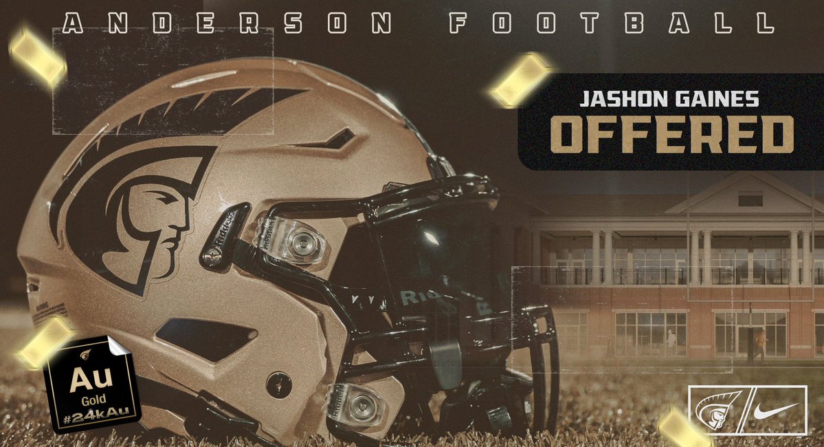 Congratulations to Bulldog Senior Jashon Gaines on his first offer from Anderson University! #Anderson #football #au #Trojans #onehartbeat #godogs
