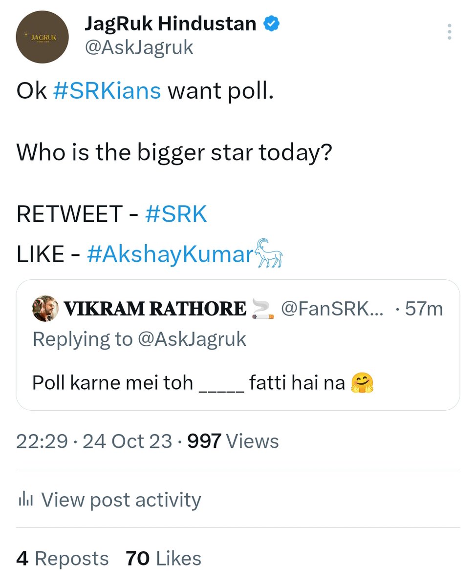 BollyLit's tweet image. #AkshayKumar𓃵 beats #Srk .

Ha 2023 me comeback krne se koi top PE nhi jata.

Aaj bhi Bollywood k top PE #Akki and #Salmankhan hi hai.

South k directors and Deepika k sath koi bhi hit de skta.

Still huge respect for #ShahRukhKhan𓃵