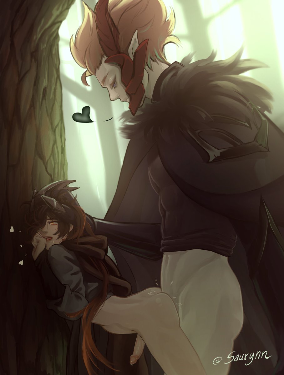 Decided to make art of my fic "To Walk with the Abyss" for #flcweek23 Day 3 (longing, desire, monster)

It's a fairytale-esque au where Childe is stuck in Foul Legacy form and needs blood to survive~
#tartali #NSFW