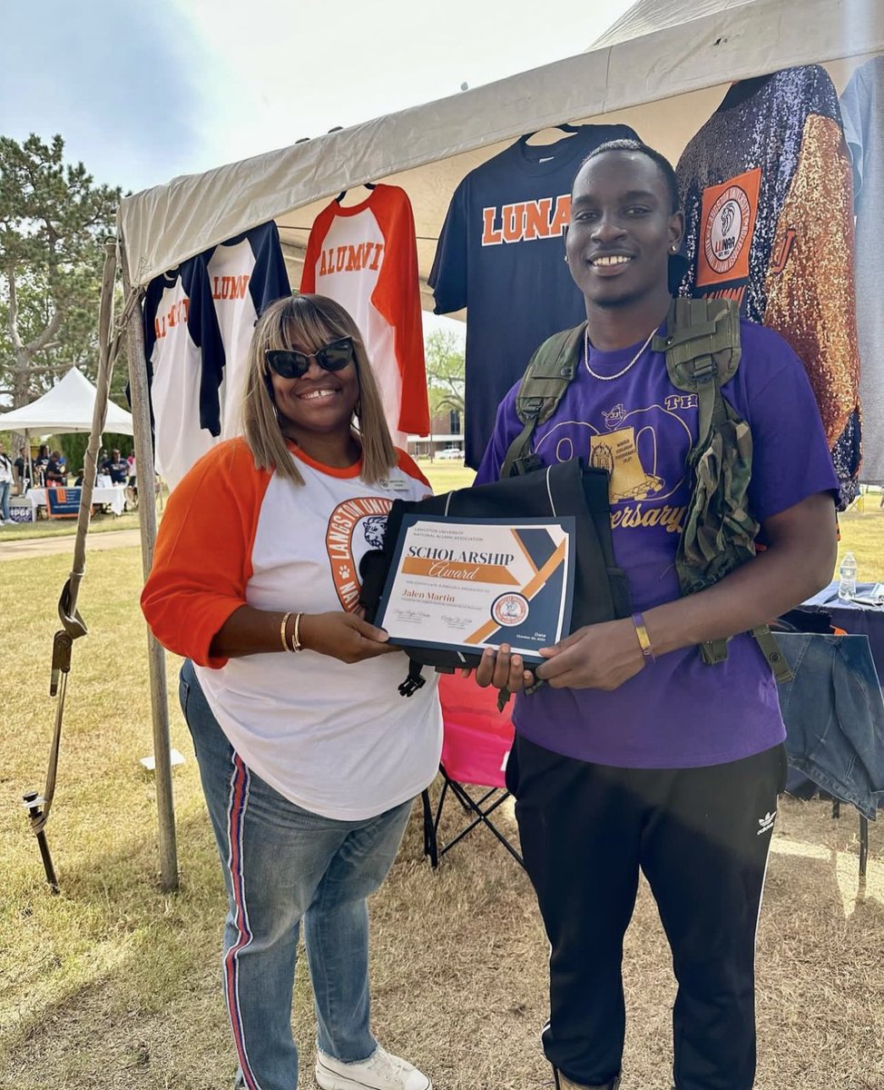 Congratulations to Bro. Jalen Martin on earning a scholarship from LUNAA during homecoming. Keep persevering through all your endeavors ⚡️⚡️⚡️⚡️