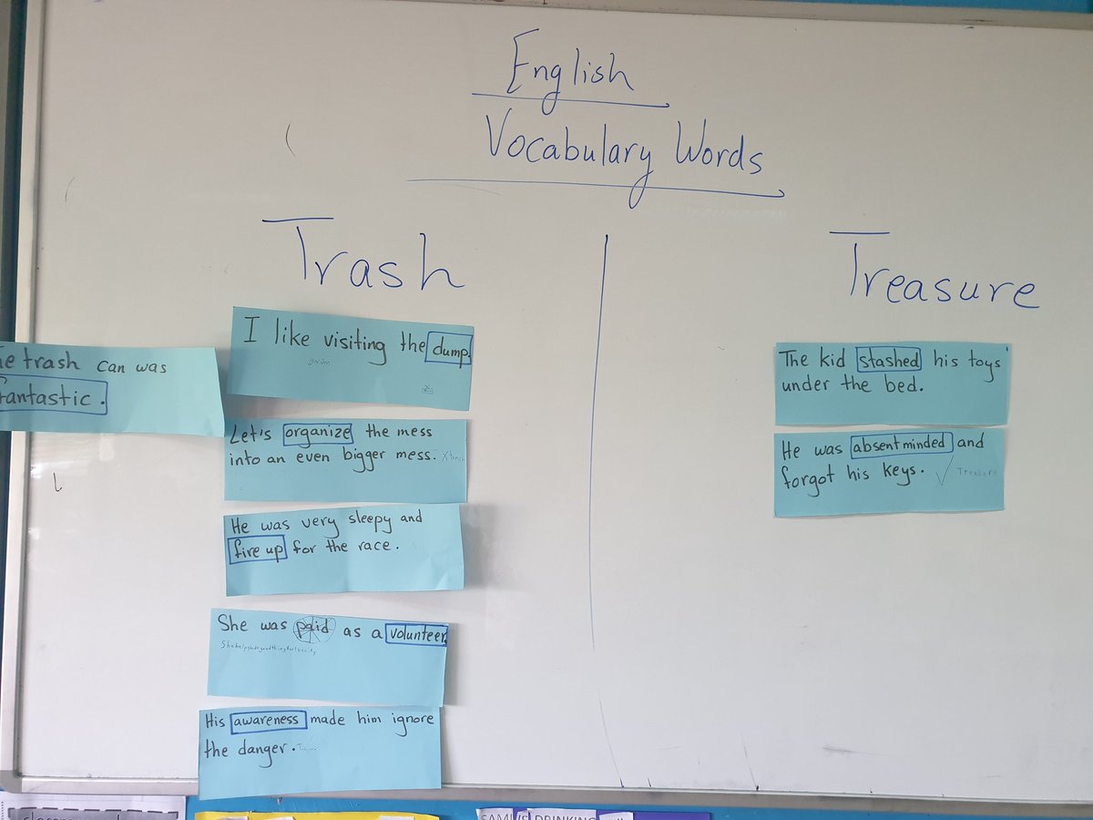 Vocabulary games are a great way to engage students and give them some unique practice using and exploring their vocabulary words. Trash and Treasure Activity <a href="/MakAishaSchool/">MakAishaSchool</a>