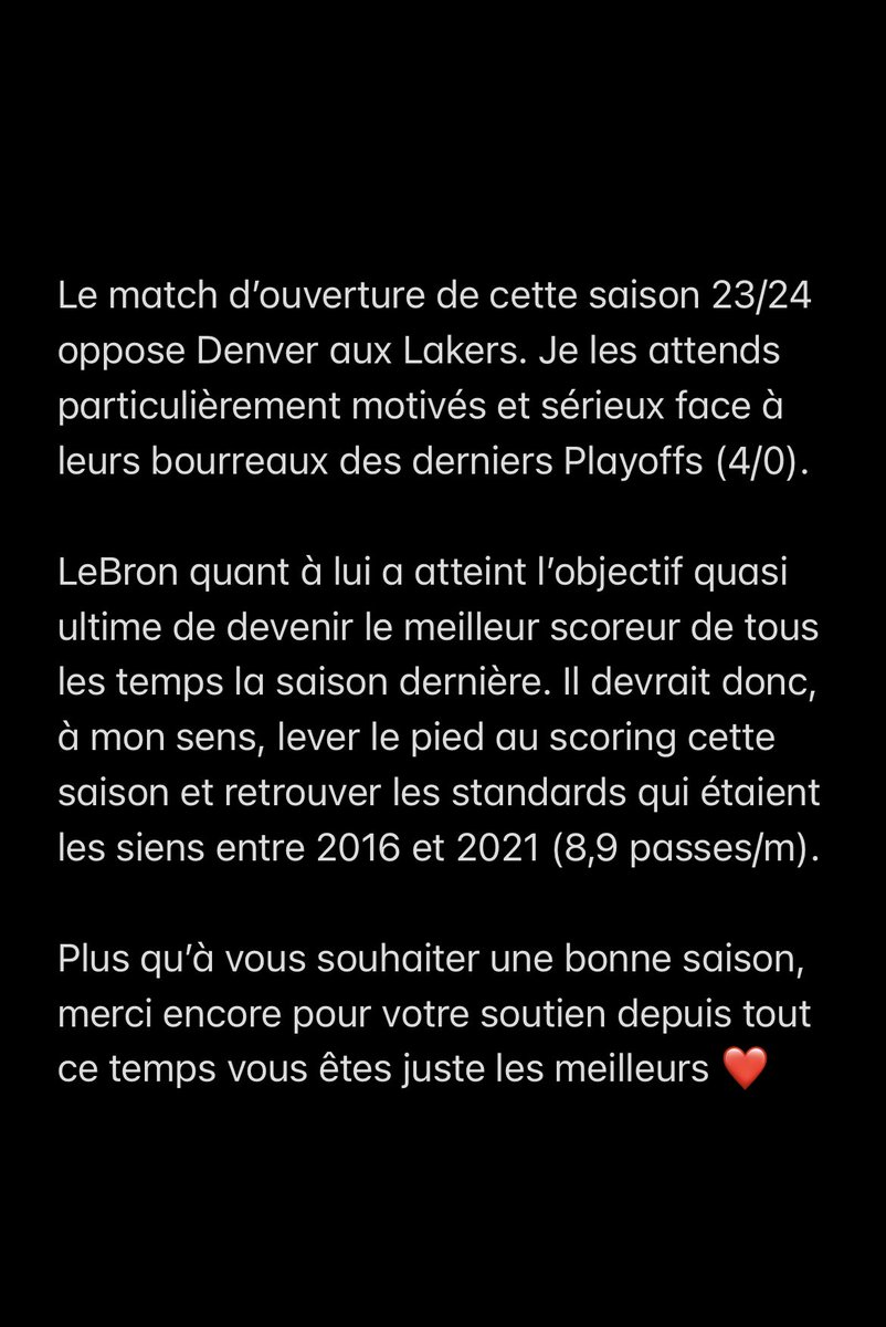 SknurtBetting's tweet photo. 🗓️ 24/10 - Pick Public | #NBA

🎙️ Premier pronostic de la saison, ça valait bien une analyse écrite ! J’espère que vous ne m’avez pas oublié depuis tout ce temps 🫶

#TeamParieur #KIATipOff23💥
📍 LeBron +6,5 P. @ 1,80 | 1,25%

♻️ si tu suis &amp; ❤️ si tu soutiens 🍀 https://t.co/VGcnIDBV36
