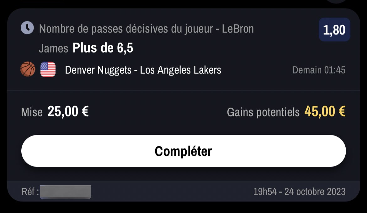 SknurtBetting's tweet photo. 🗓️ 24/10 - Pick Public | #NBA

🎙️ Premier pronostic de la saison, ça valait bien une analyse écrite ! J’espère que vous ne m’avez pas oublié depuis tout ce temps 🫶

#TeamParieur #KIATipOff23💥
📍 LeBron +6,5 P. @ 1,80 | 1,25%

♻️ si tu suis &amp; ❤️ si tu soutiens 🍀 https://t.co/VGcnIDBV36
