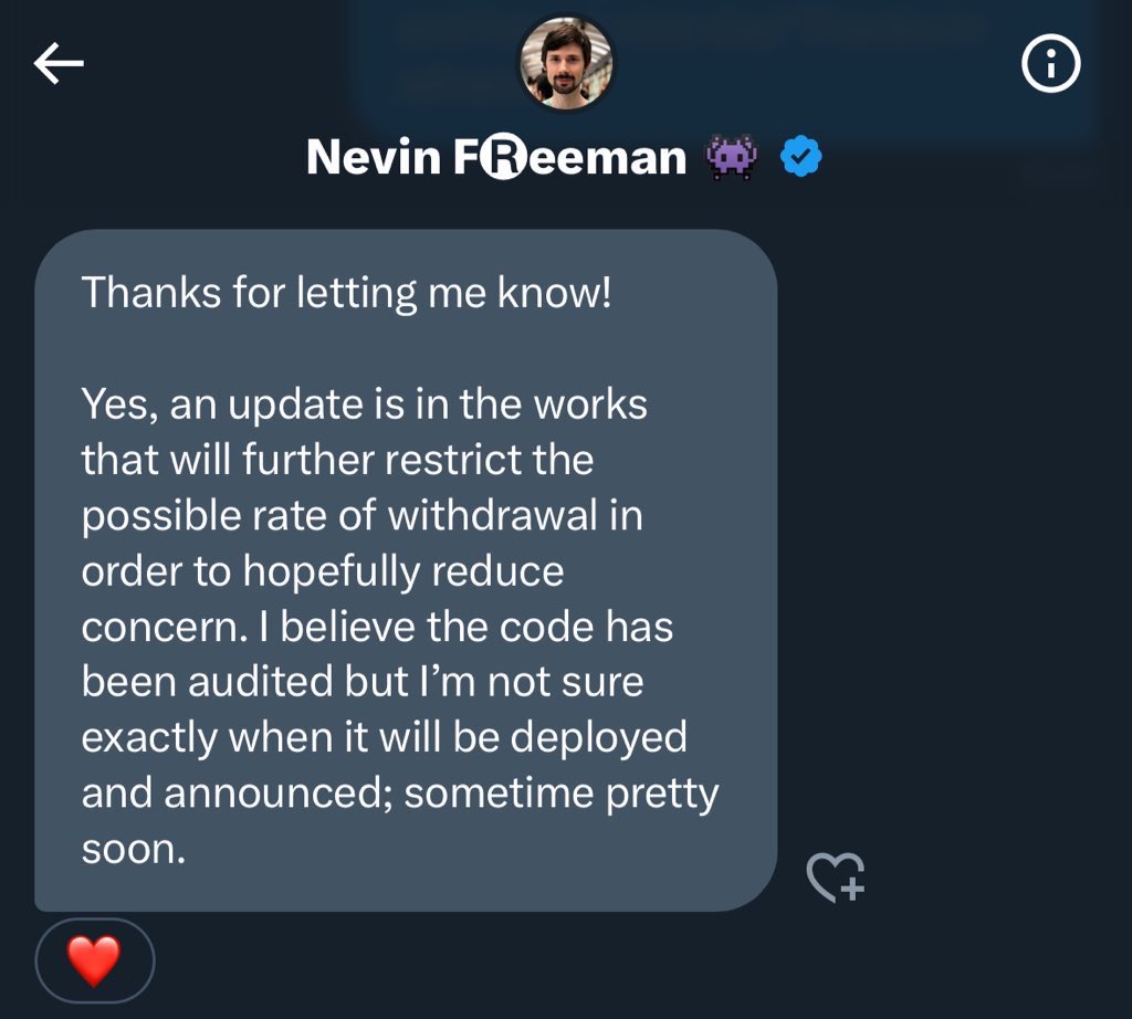 An update regarding the slow wallet will soon be given by the Reserve team. 

This update should give more transparency and will hopefully reduce the concerns that many holders have. 

I think it will be very positive for RSR’s sentiment.

$RSR