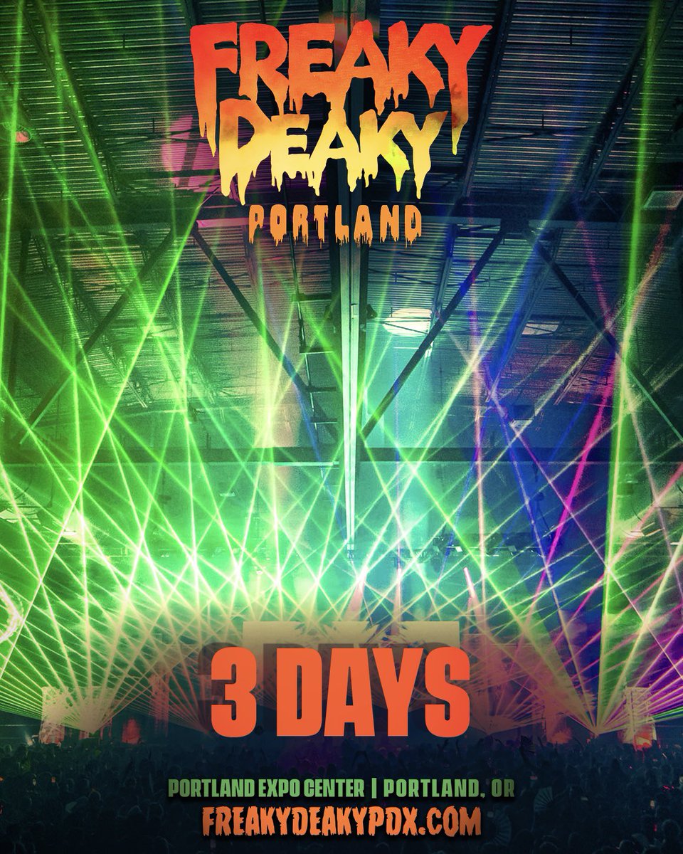 The anticipation is crawling up our spines! Only 3 days remain until the darkness descends upon the Portland Expo Center. We hope you’re ready FREAKS! 🦇🌑💀
