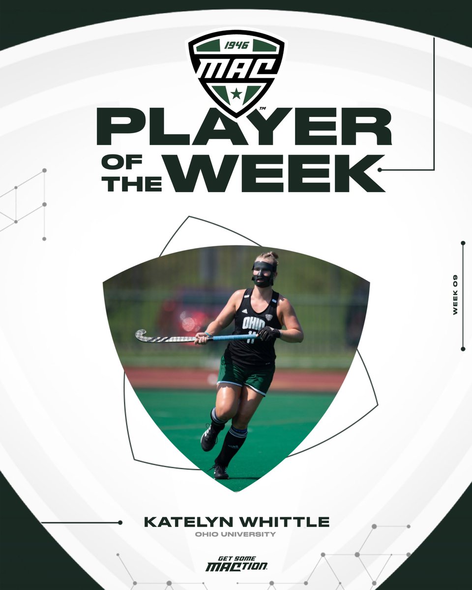 🏑 Offensive Player of the Week 🏑
 
Katelyn Whittle scored five goals and assisted twice in the Bobcats' 8-2 win over Bellarmine Friday on Senior night. Whittle directly contributed to seven of the Bobcats' eight goals and brought her season totals to 17 goals and 7 assists.