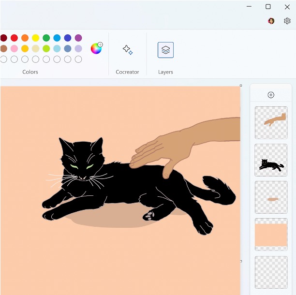 Windows's tweet photo. PSA: MS PAINT HAS LAYERS https://t.co/cUC1zajEy0