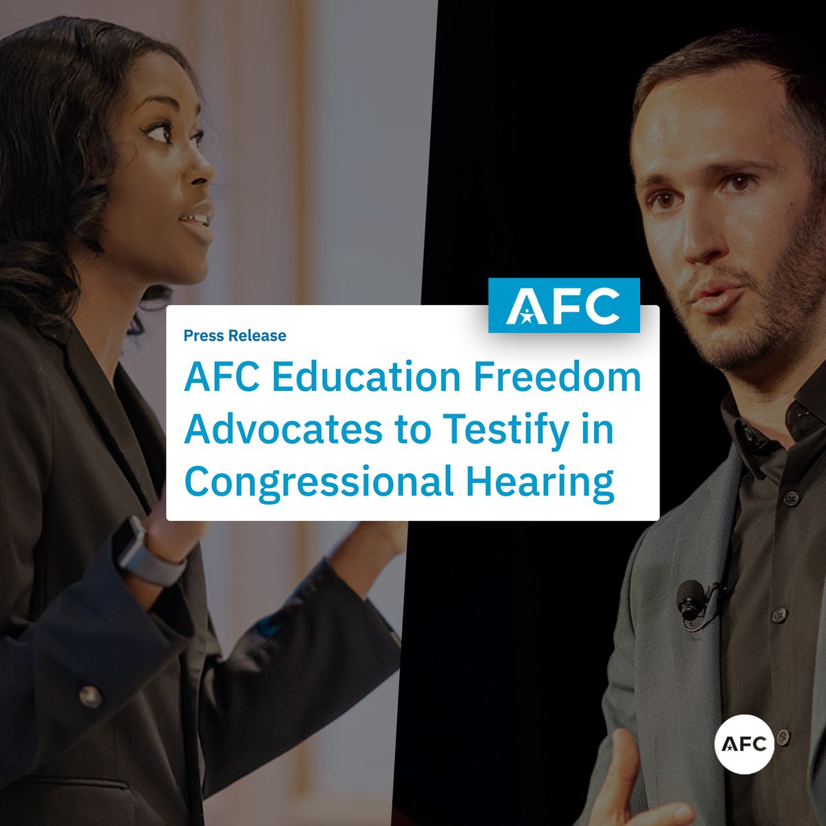 SchoolChoiceNow's tweet photo. We are pleased to announce that two members of AFC staff, @HeraV101 and @DeAngelisCorey, will represent the cause of expanding education freedom as witnesses for the House Ways and Means Committee tomorrow. Read the full press release: https://t.co/QP3xyiRHmp
#SchoolChoiceNow https://t.co/Hf1gvFc6JH