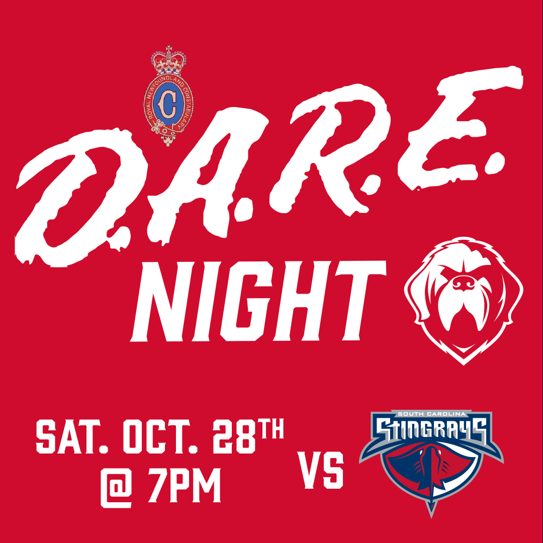 NLGrowlers's tweet photo. Come cheer on the Growlers this Saturday night and support D.A.R.E.❗️

$5 from every fundraiser ticket sold goes directly to D.A.R.E. with the top selling school winning an epic 🐶 themed prize

$20 🎟️: https://t.co/TvstsUc5ue

@RNC_PoliceNL | #ChapterV https://t.co/CGDO0aPOKJ