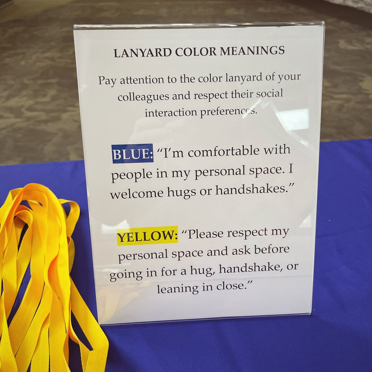 Thanks for being sensitive to all preferences, #ilaac23