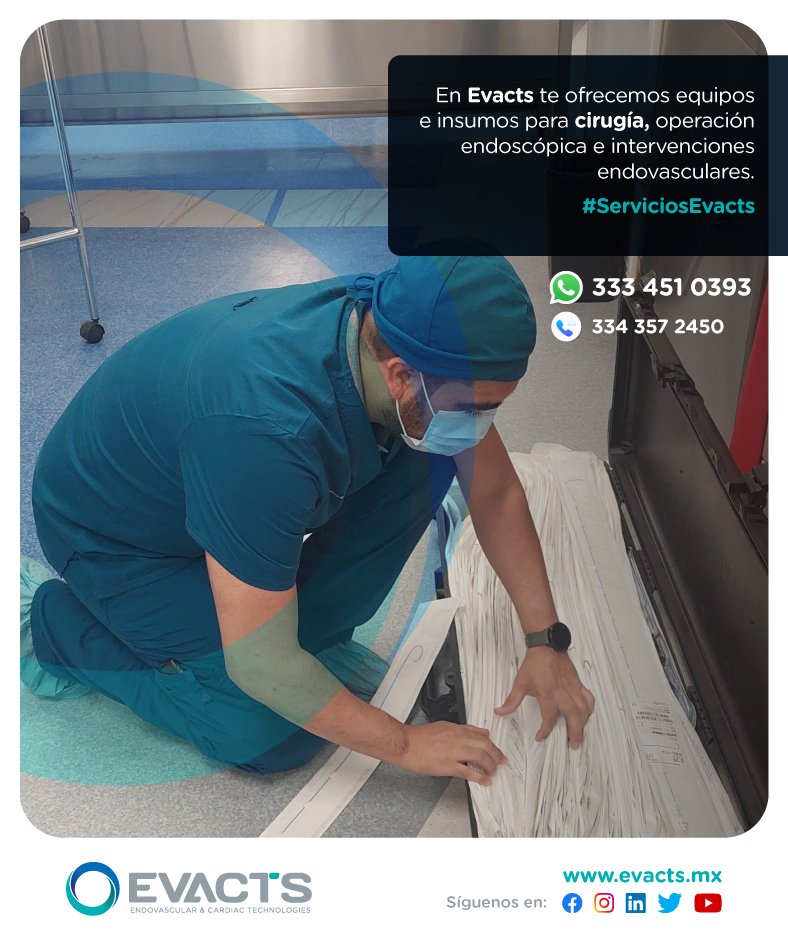 Evacts_mx's tweet photo. #ServiciosEvacts
En Evacts te ofrecemos equipos e insumos para cirugía, operación endoscópica e intervenciones endovasculares.
Renta de #EquiposMédicos, venta de #Insumos para #Cirugía y #ServicioIntegral durante las cirugías para #Hospitales, #Clínicas y #Cirujanos en #México https://t.co/sOeXhV0pfl