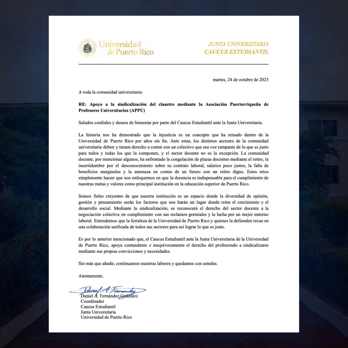 Representantes Estudiantiles Junta Universitaria tweet media