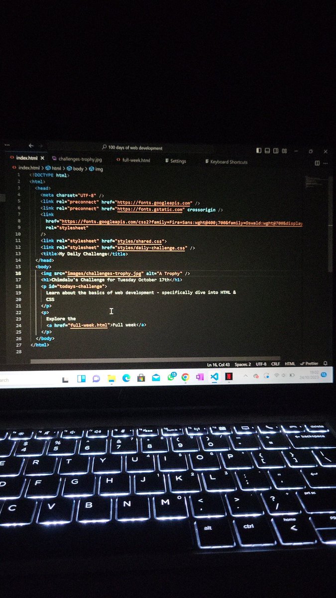 ChimdaluEmekekw's tweet image. Day 5 of my #100daysofwebdev challenge 

Today, I learned how to add images to a website. I also learned how to create multiple CSS and HTML documents for a single website and how to link them all together