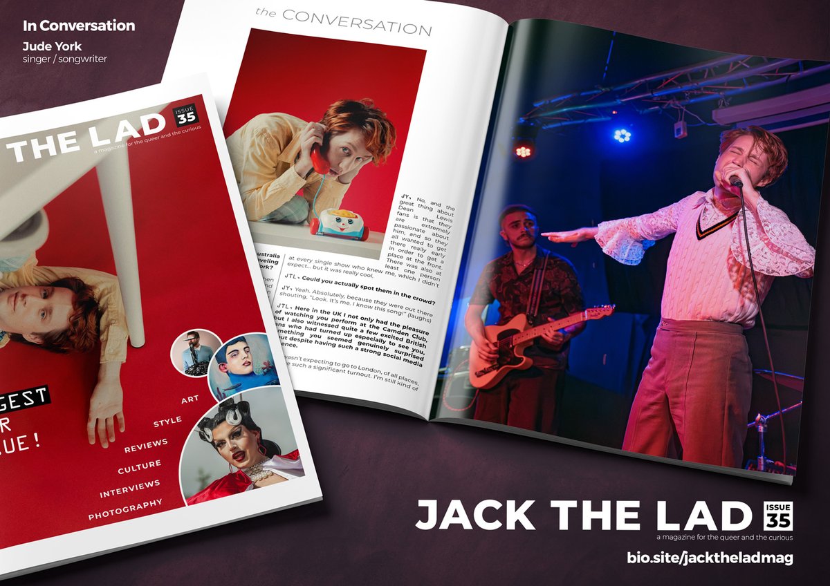 Our social media algorithms got it right when they brought Australian singer/songwriter Jude York to our attention with a video of his sublime song ‘Mr Porcelain’. Find his candid deep-dive interview & photoshoot only in the latest edition of Jack The Lad. bio.site/jacktheladmag
